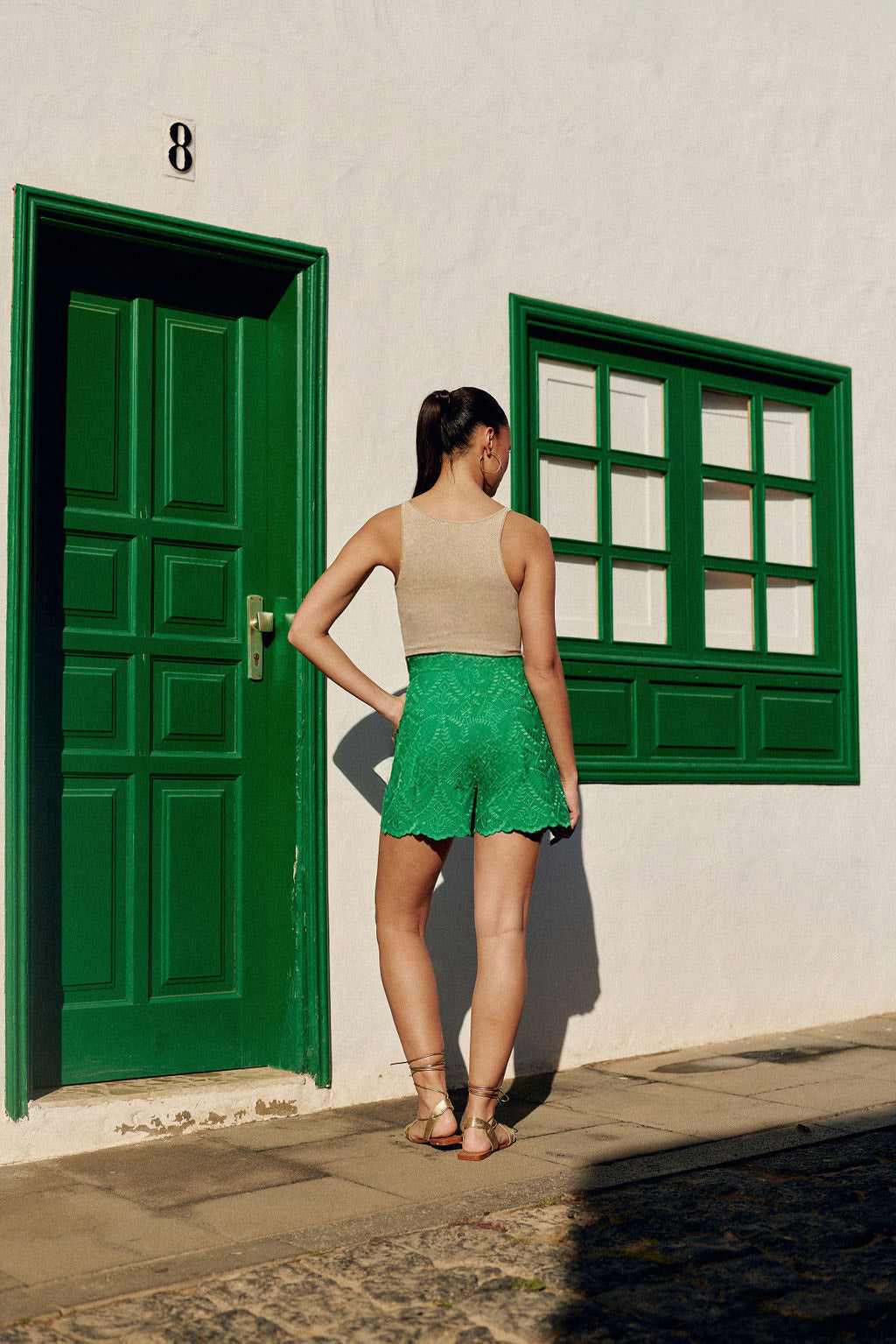 Débardeur en maille fine dorée - Juana