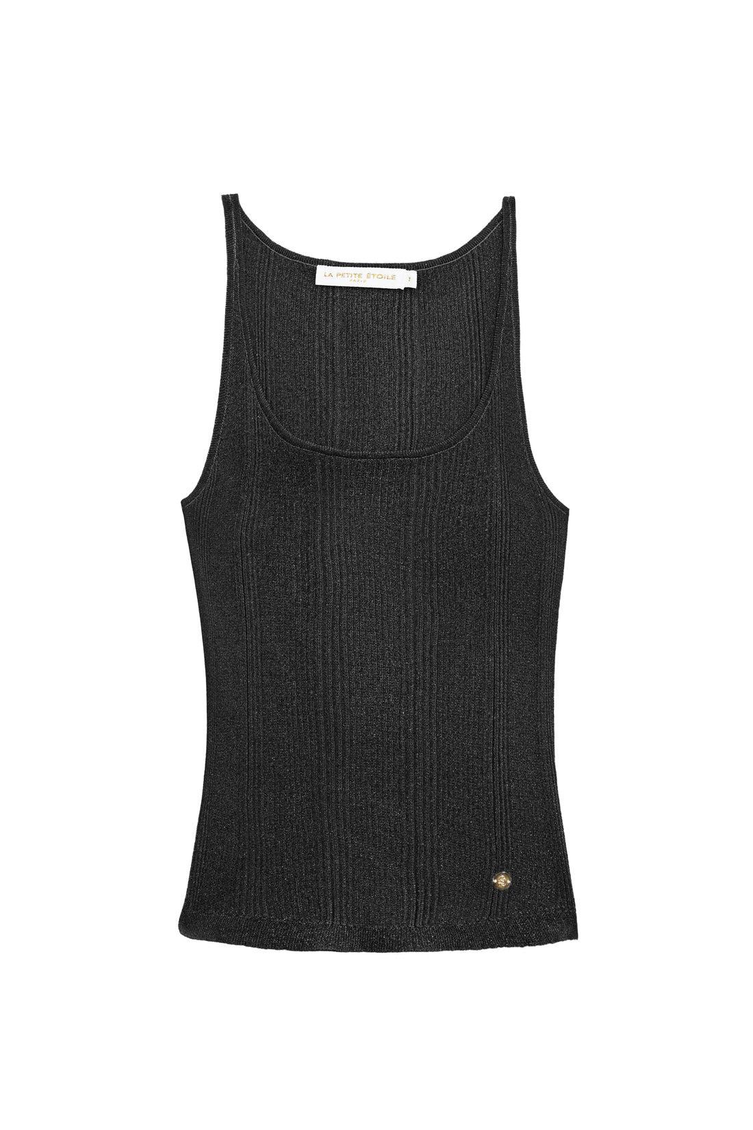 Débardeur en maille fine noire - Juana