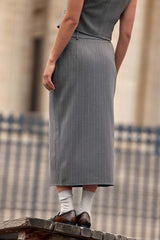 Jupe midi grise - Julan