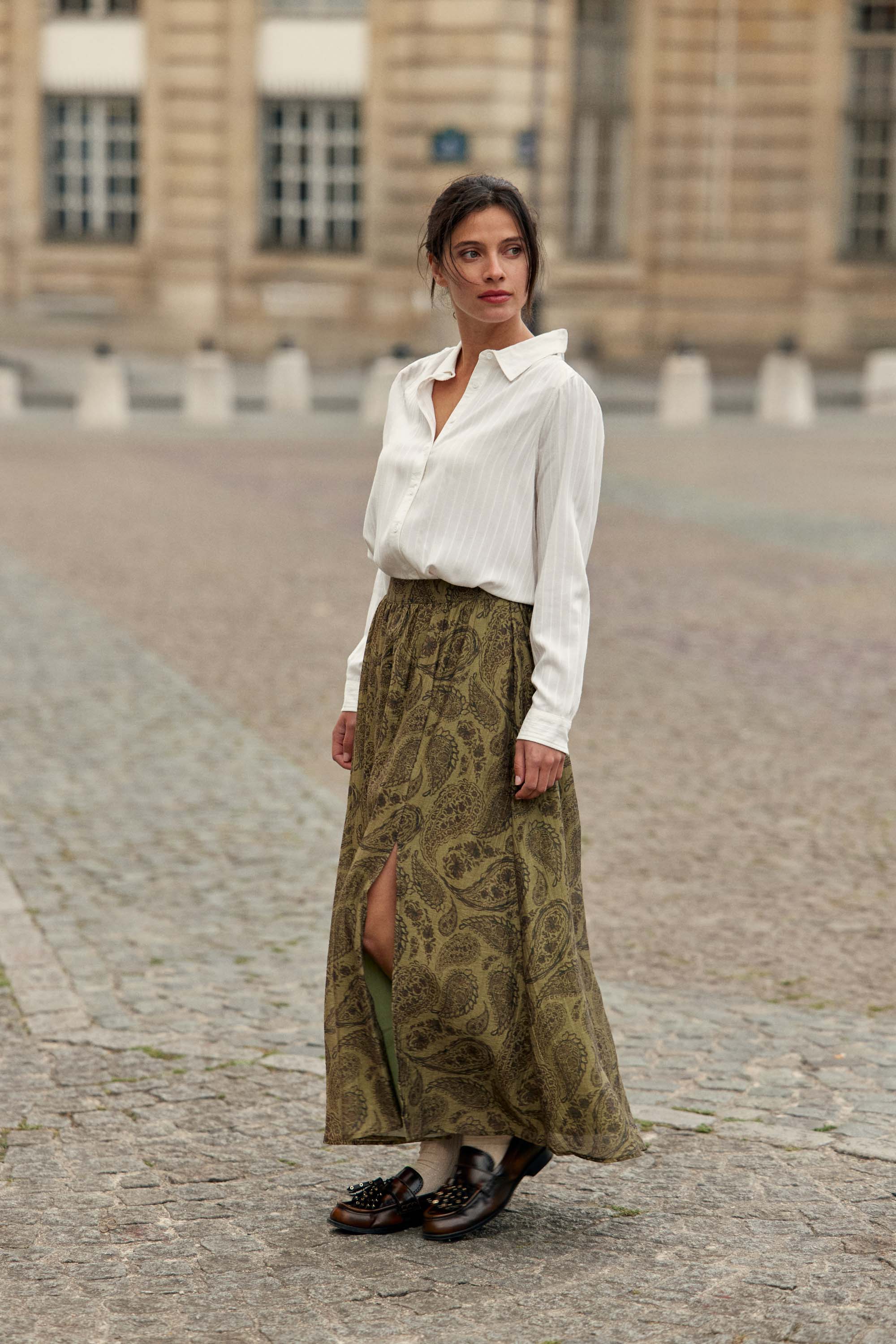 Jupe midi cachemire - Julisa