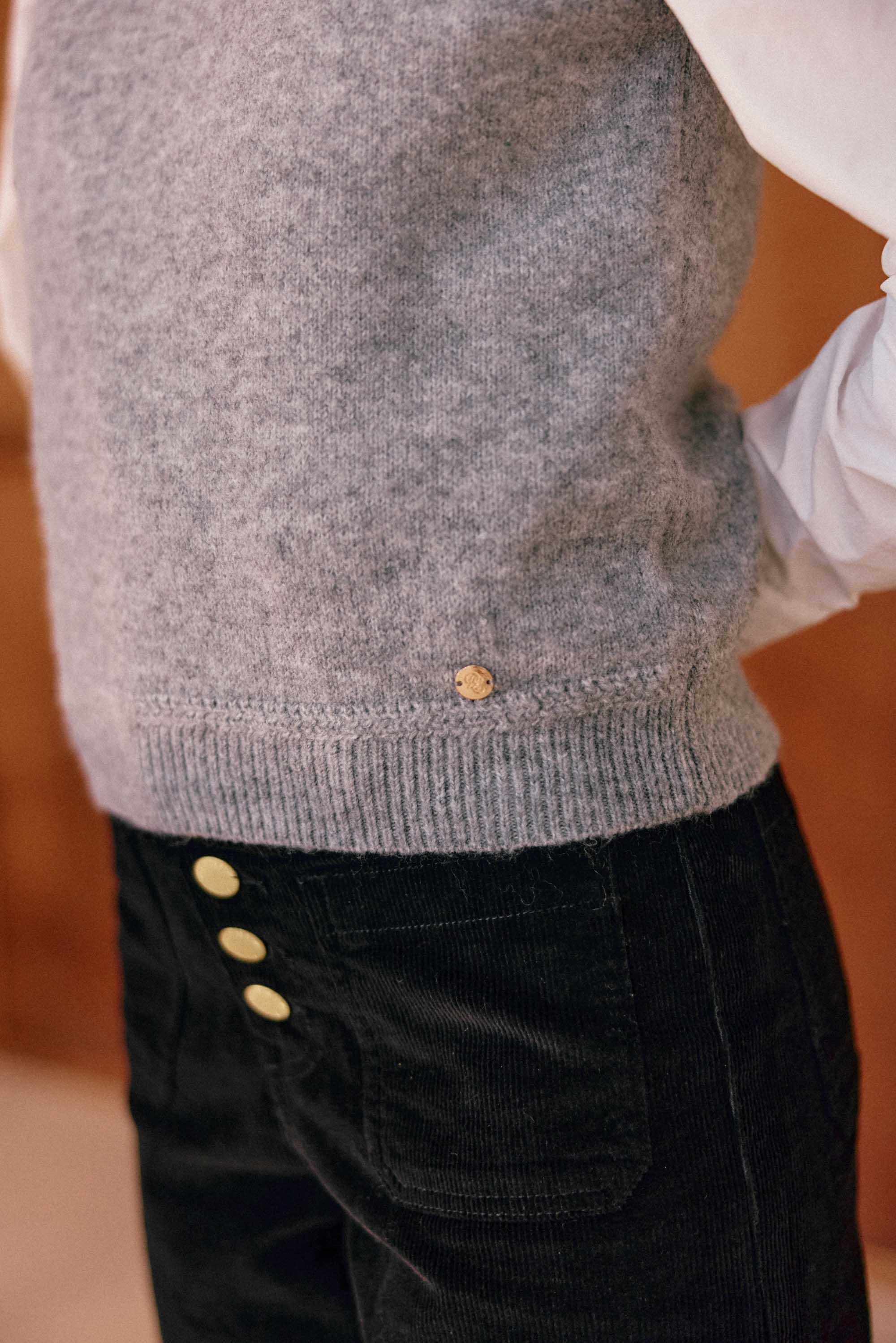 Pull gris chiné - Manda