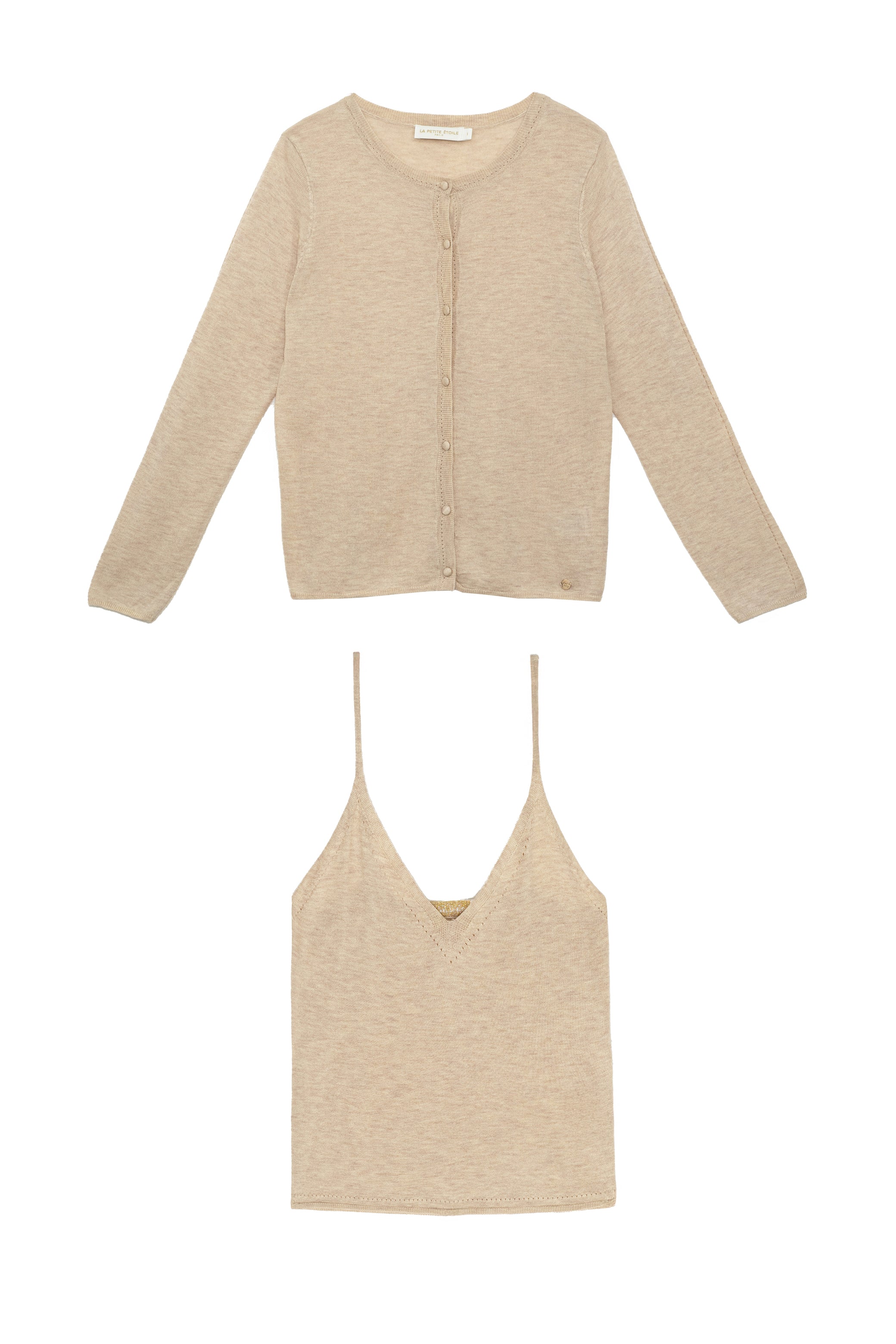 Twin set beige - Mandel