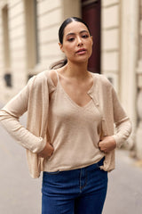 Twin set beige - Mandel