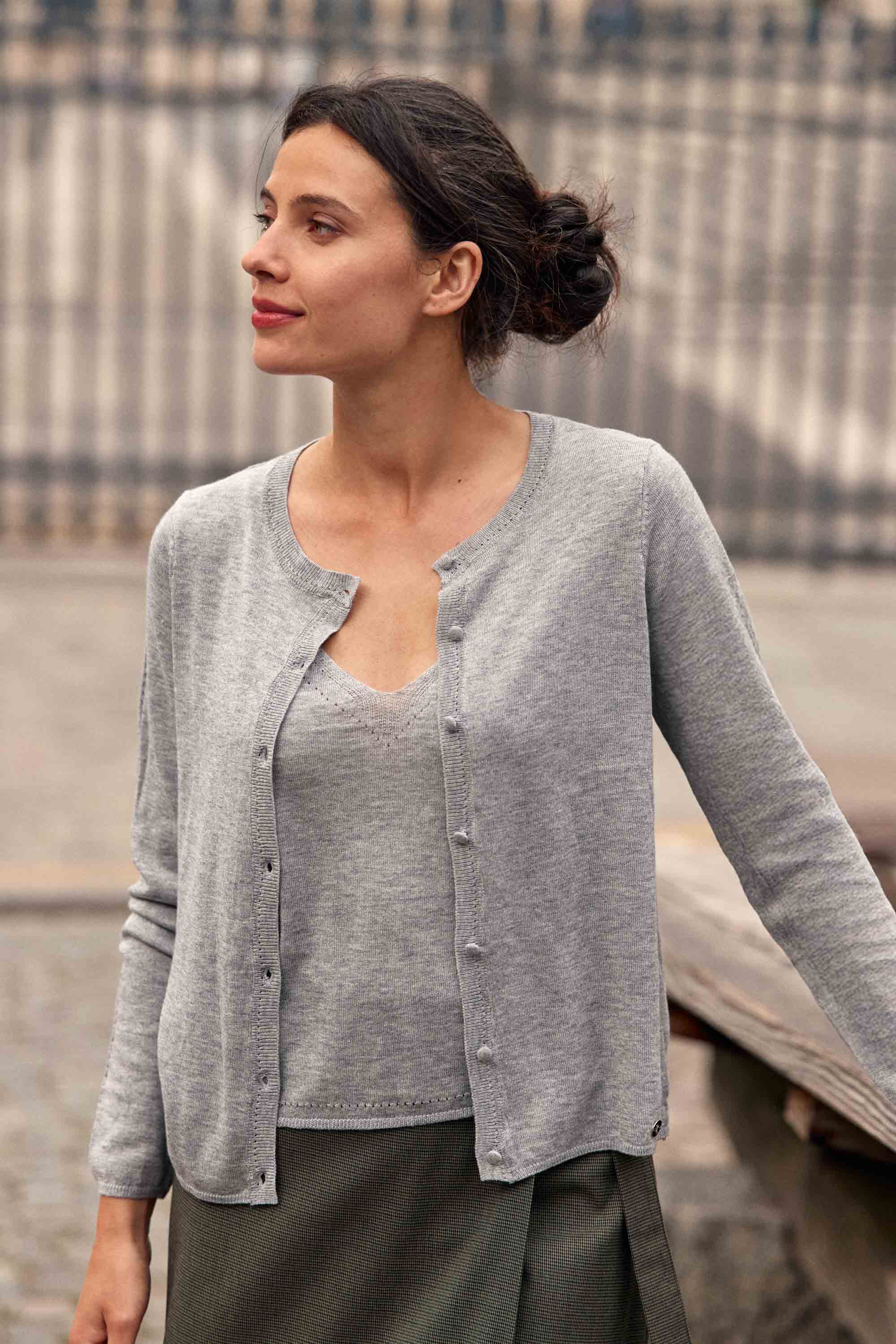 Twin set gris chiné - Mandel