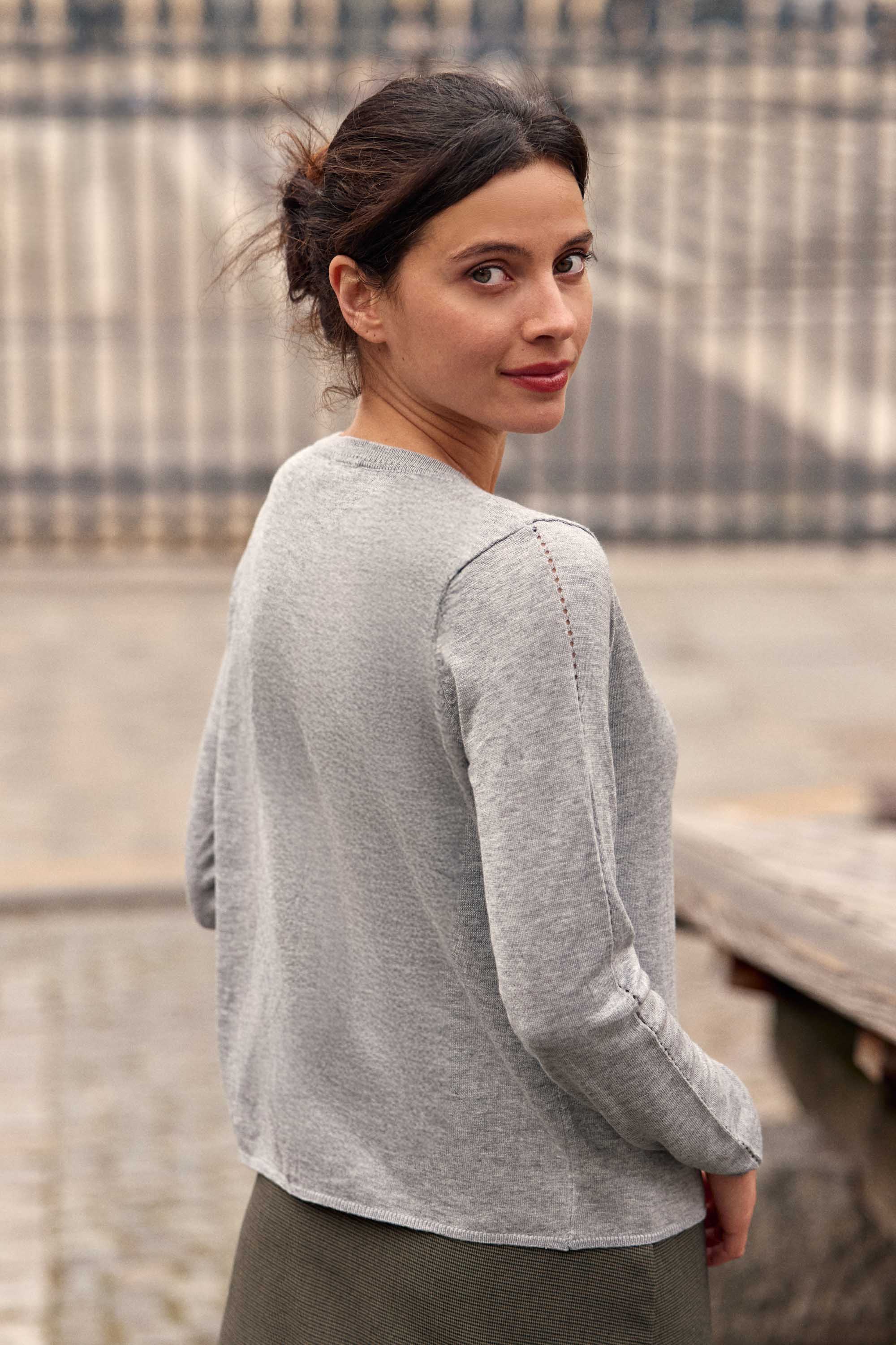 Twin set gris chiné - Mandel