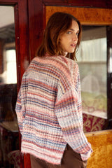 Pull bleu/rose - Mandy