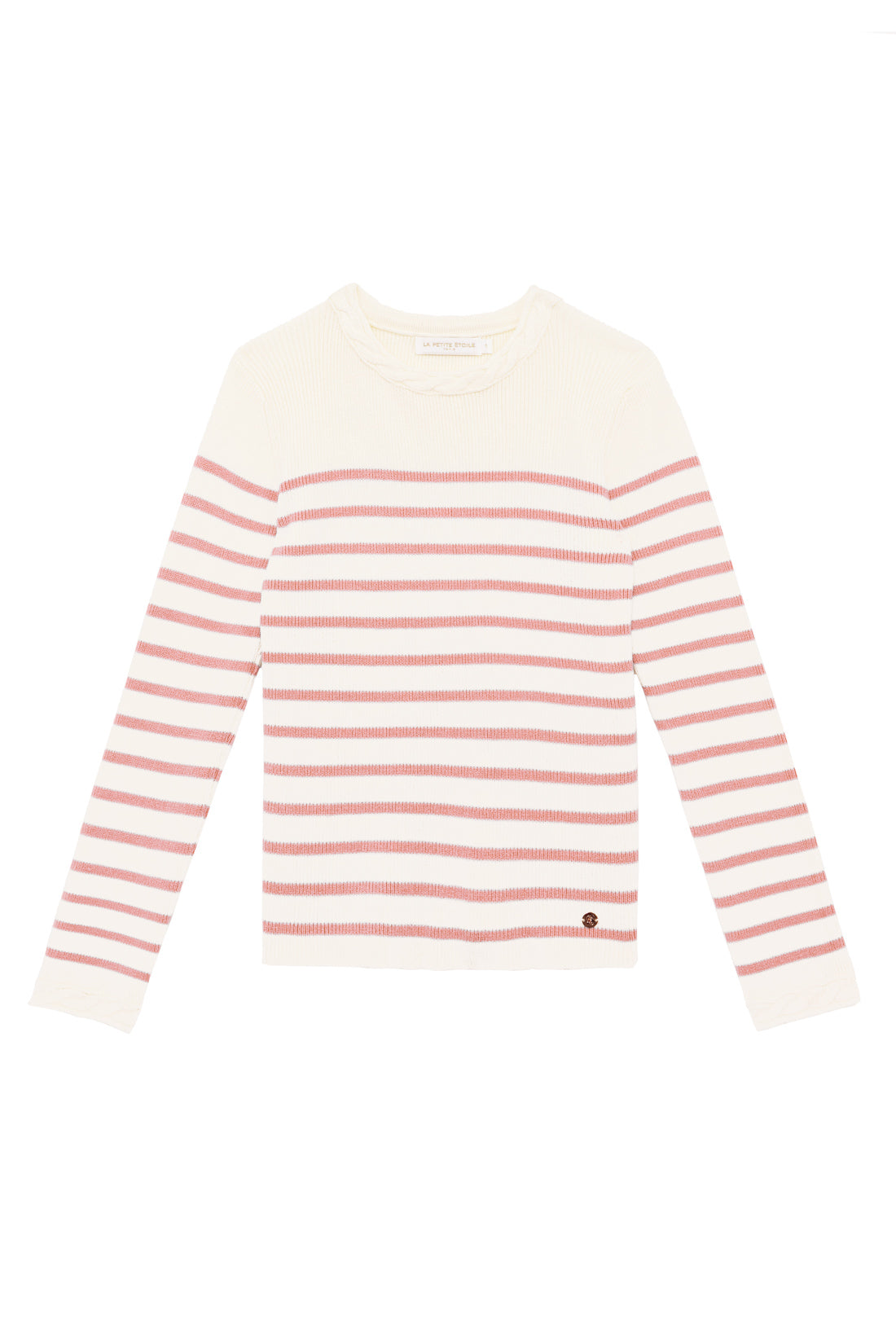 Pull marinière écru/rose - Manel