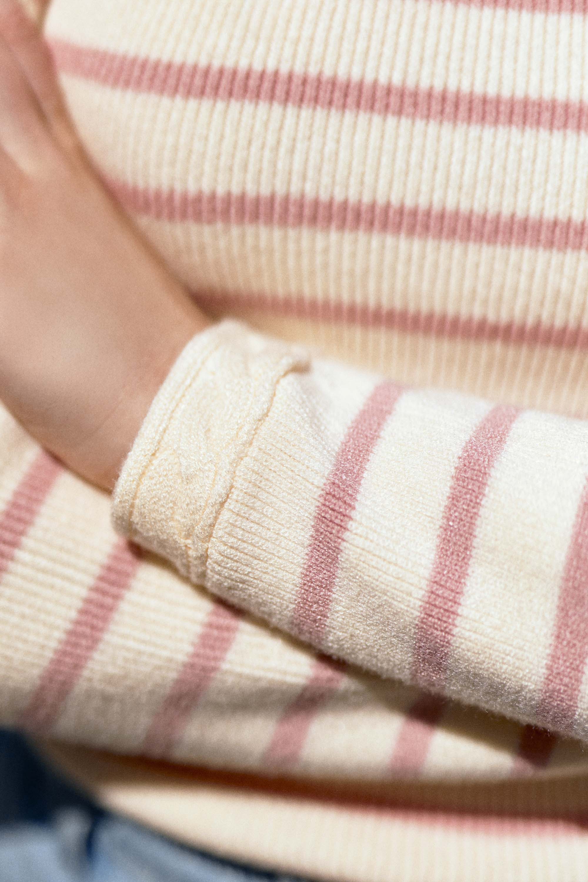 Pull marinière écru/rose - Manel