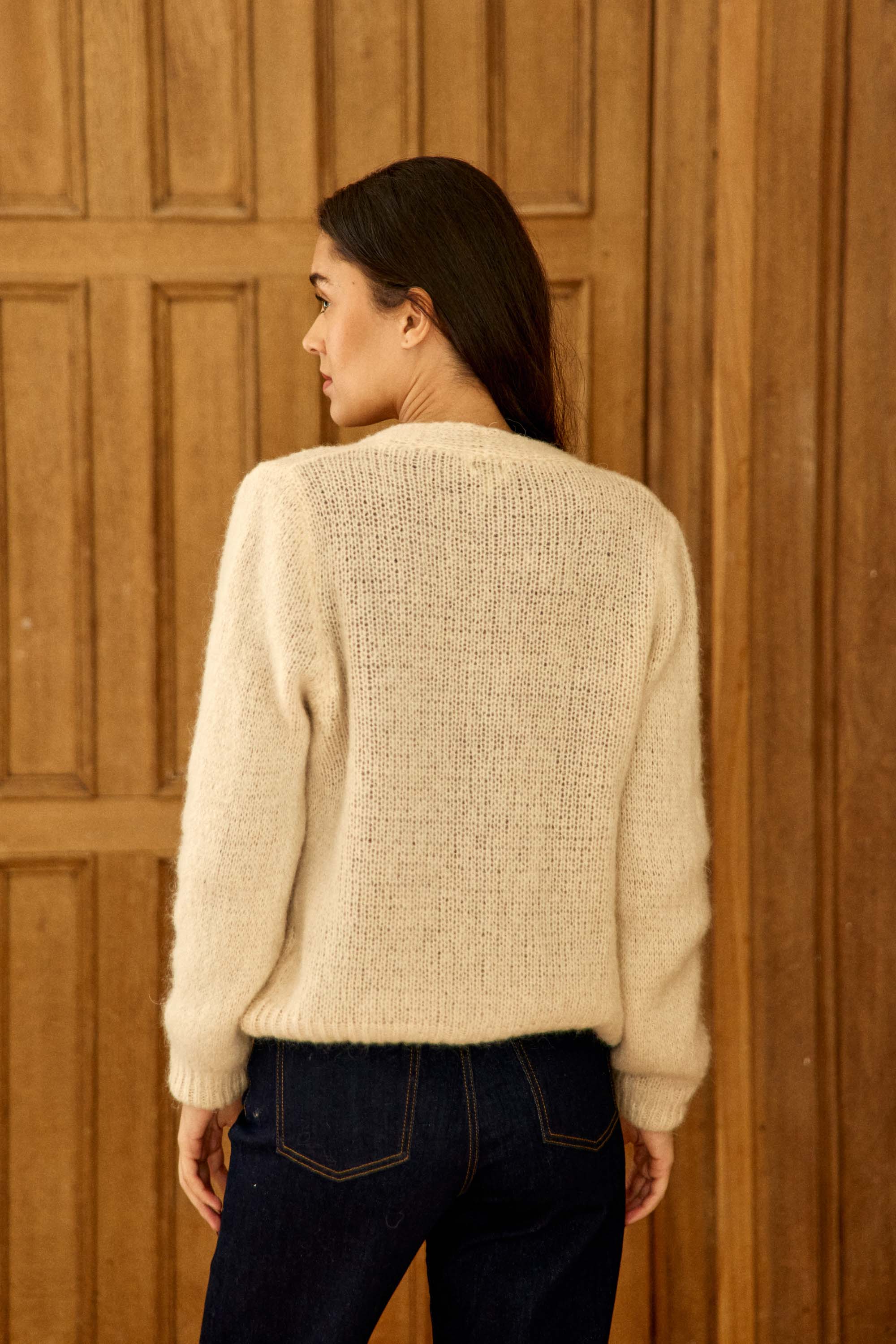 Gilet en maille beige - Mara