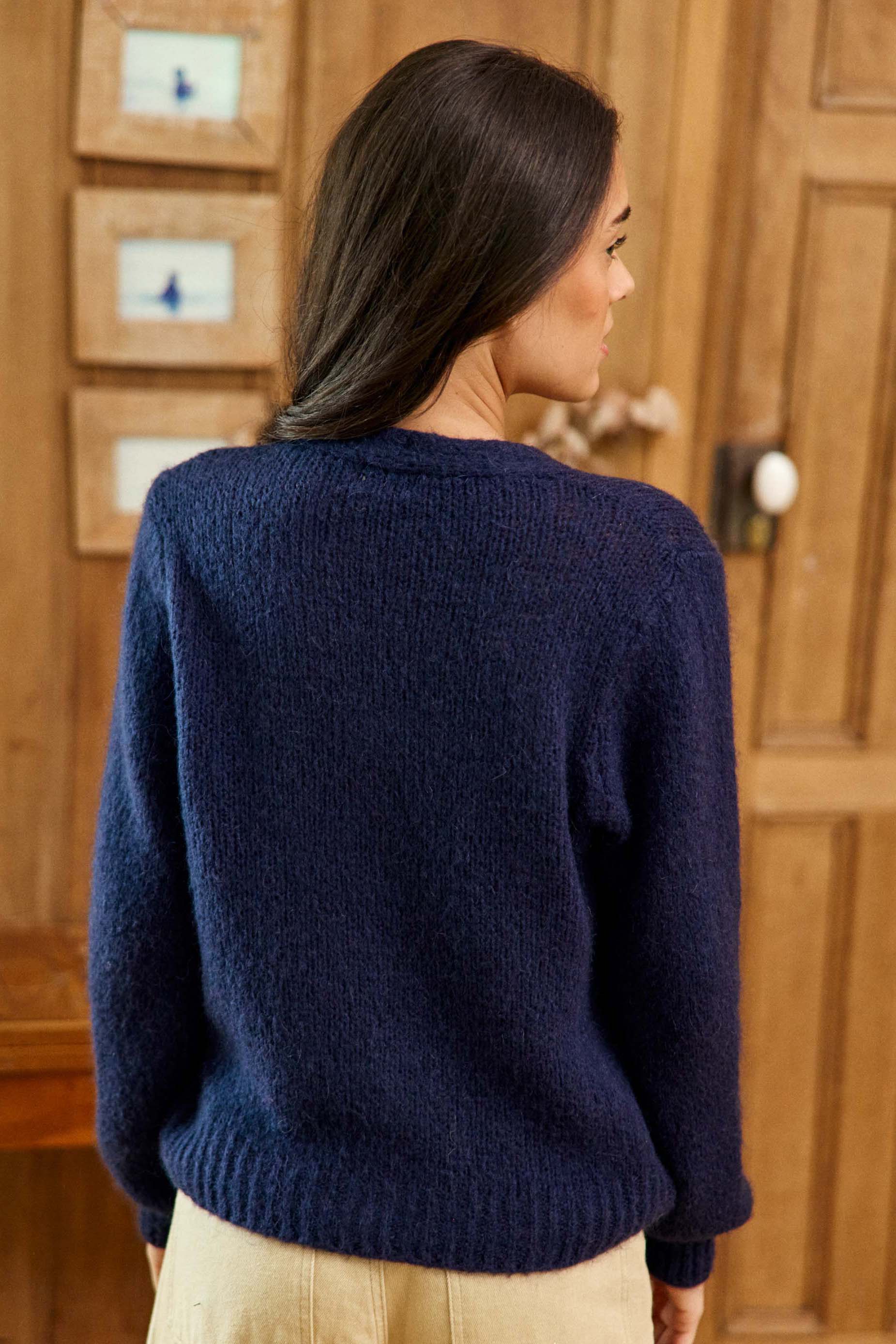 Gilet en maille marine - Mara