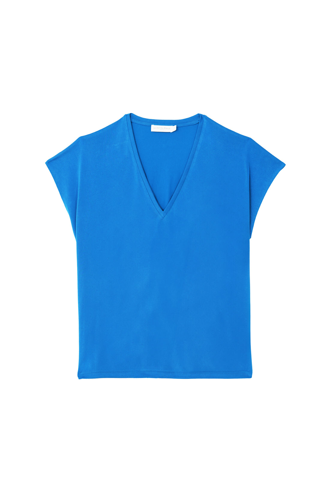 T-shirt col V bleu - Marcellina
