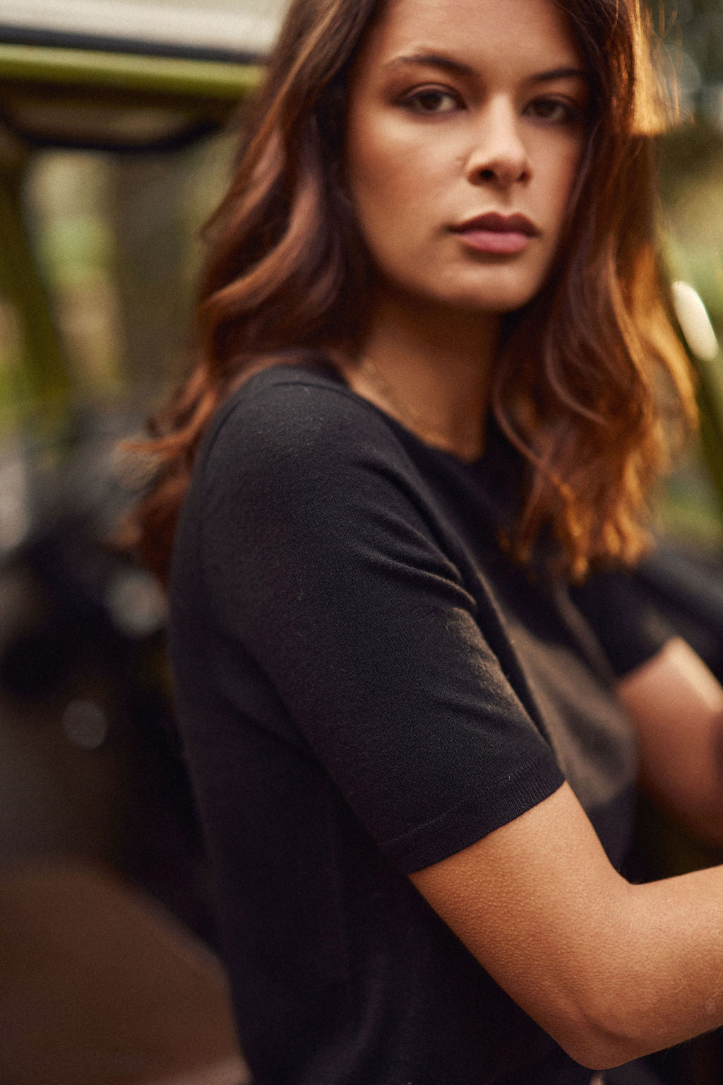 Pull manches courtes noir - Marilou