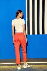 Pantalon droit orange - Marisol