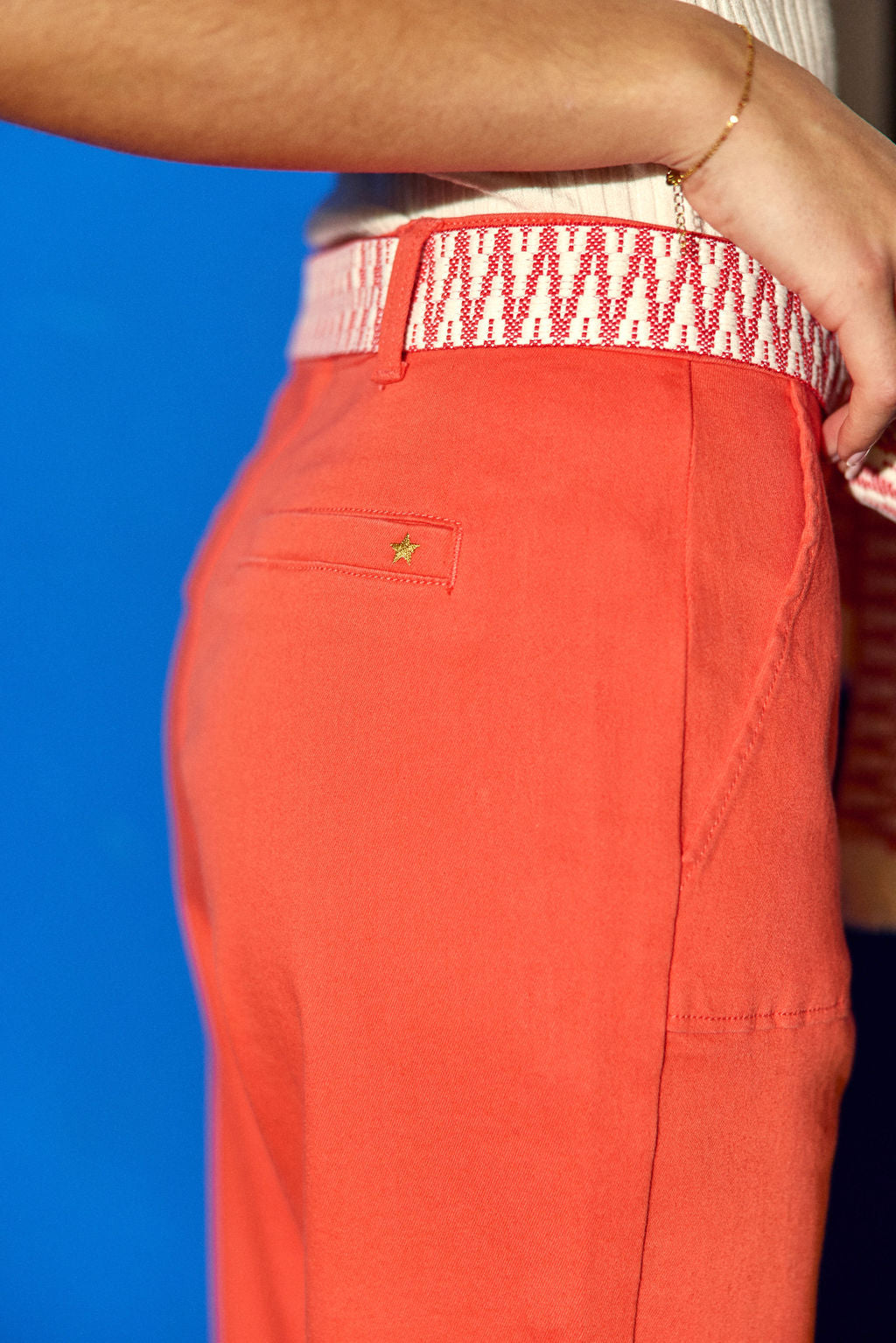 Pantalon droit orange - Marisol