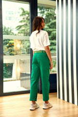 Pantalon droit vert - Marisol