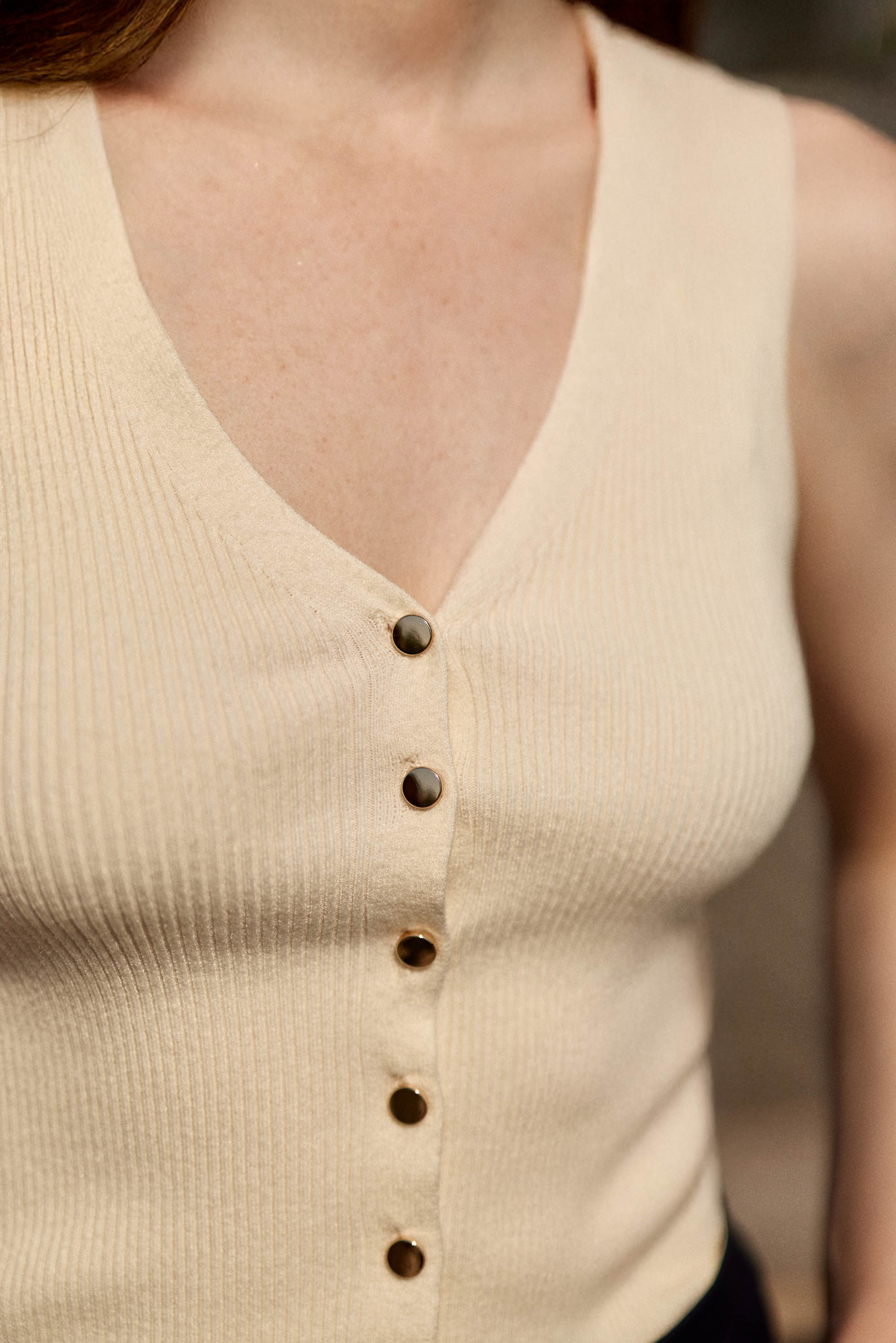 Gilet sans manches écru - Mayelle