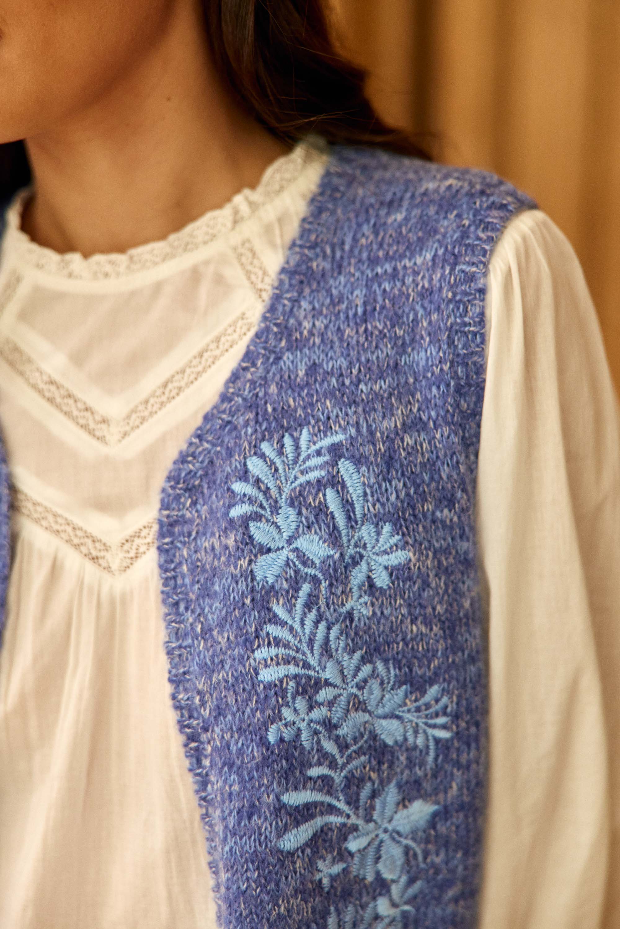 Gilet bleu - Meline