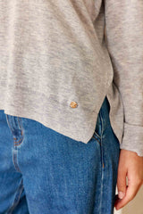 Pull col V gris chiné - Melya