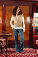 Pull sans manches camel - Mercy