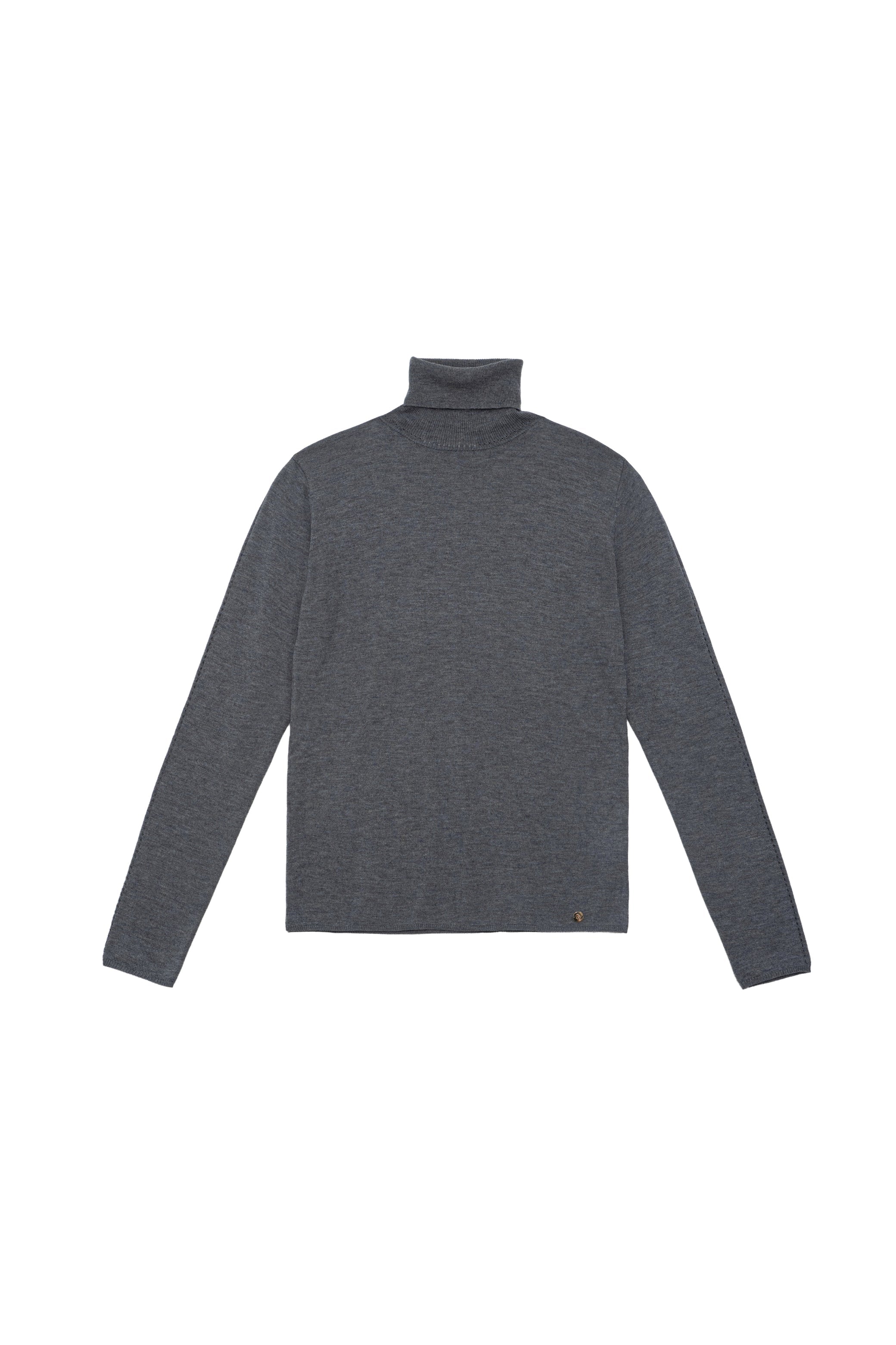 Pull col roulé gris - Miloe