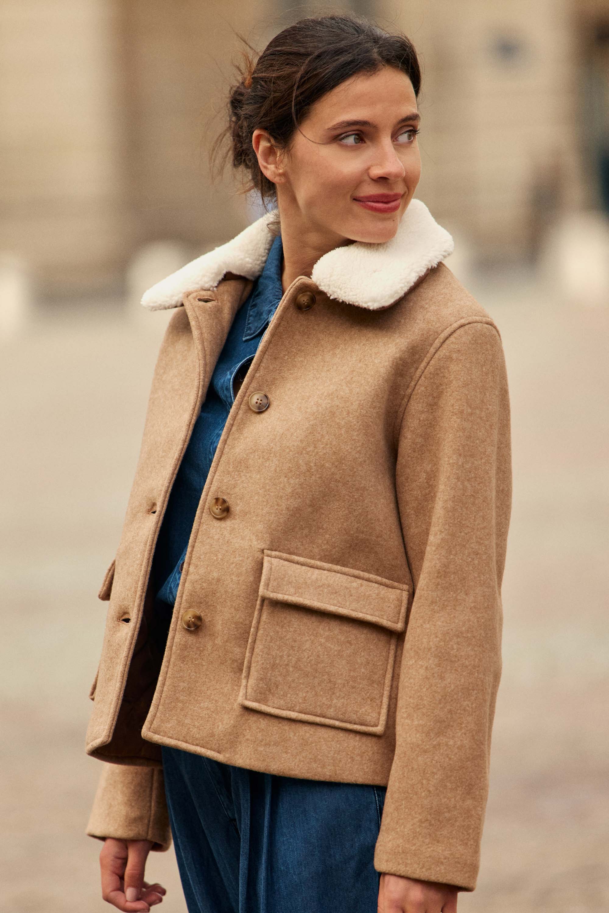 Manteau camel - Nattie