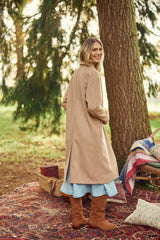 Manteau long Nelia - Camel