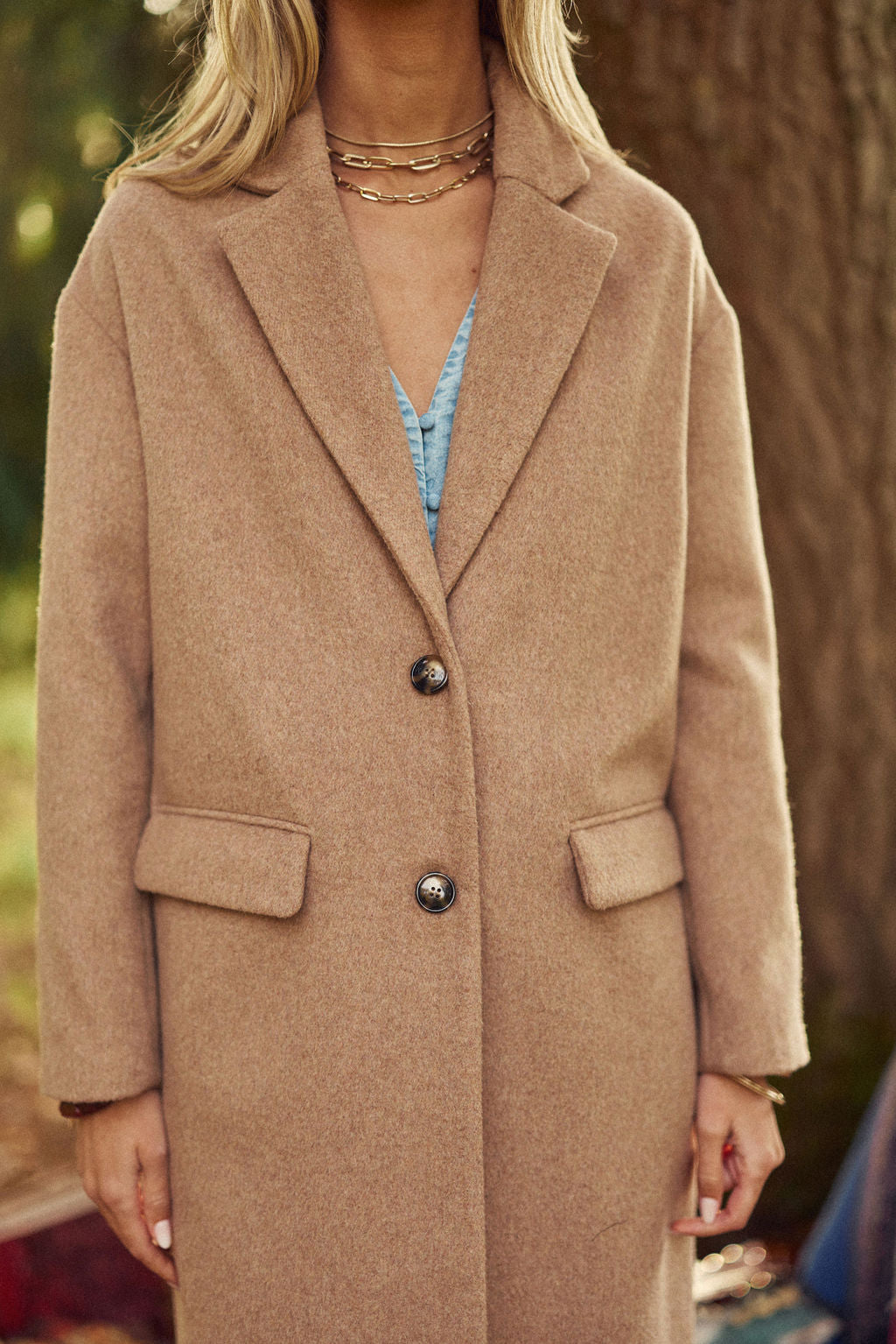 Manteau long Nelia - Camel