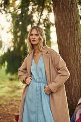 Manteau long Nelia - Camel