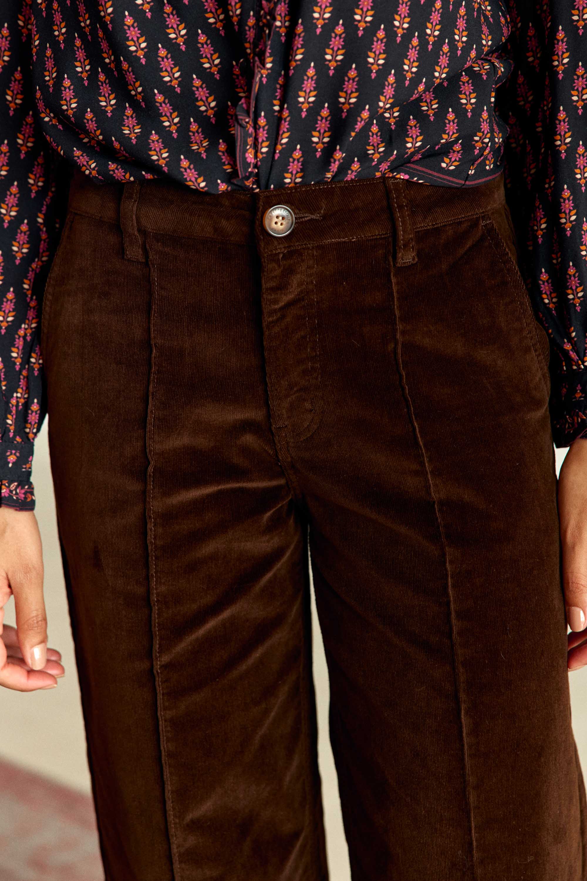 Pantalon velours marron - Paola