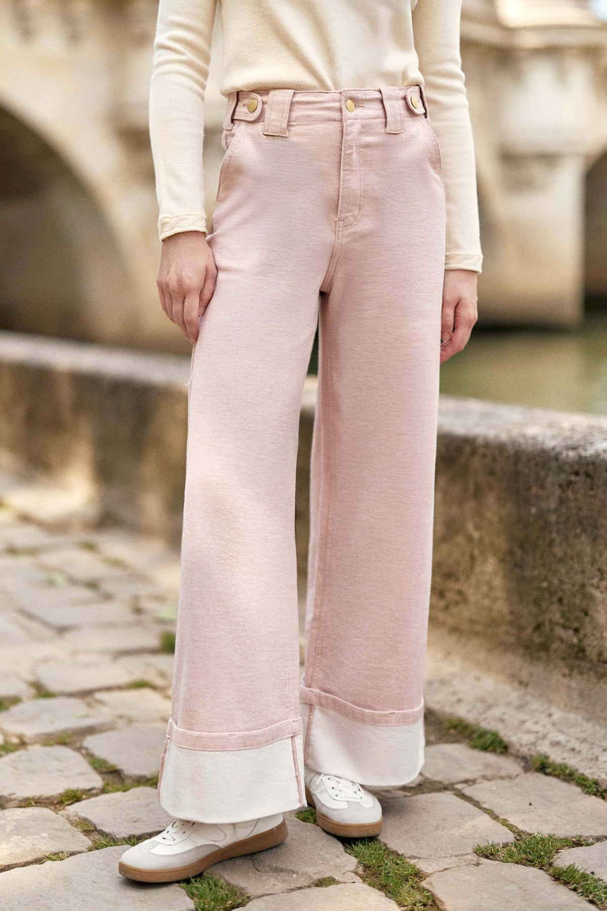 Pantalon large rose - Paxton