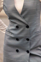 Robe courte grise - Raisy