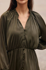 Robe midi kaki - Renan