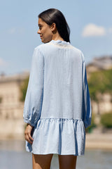 Robe courte bleue ciel - Riman