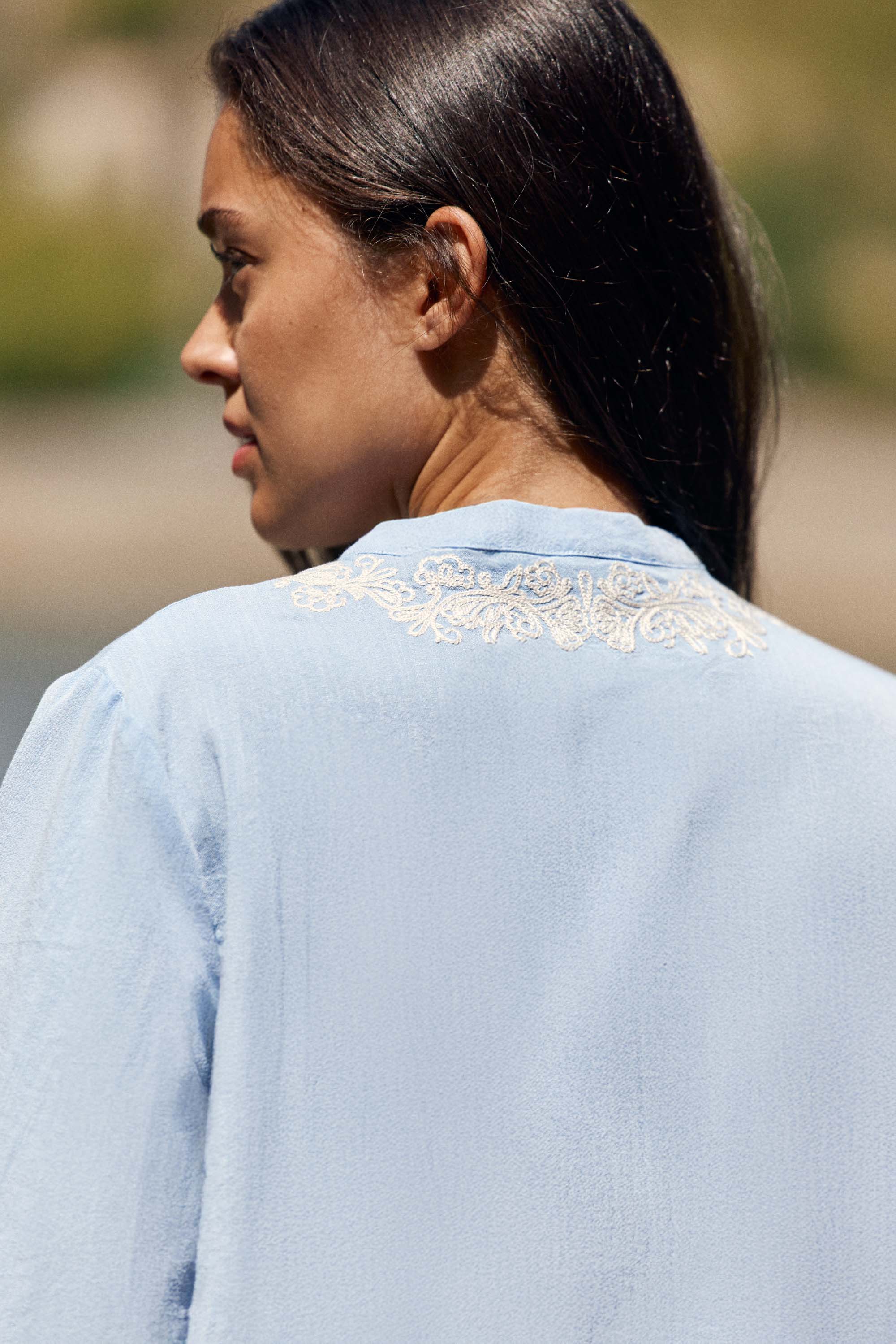 Robe courte bleue ciel - Riman