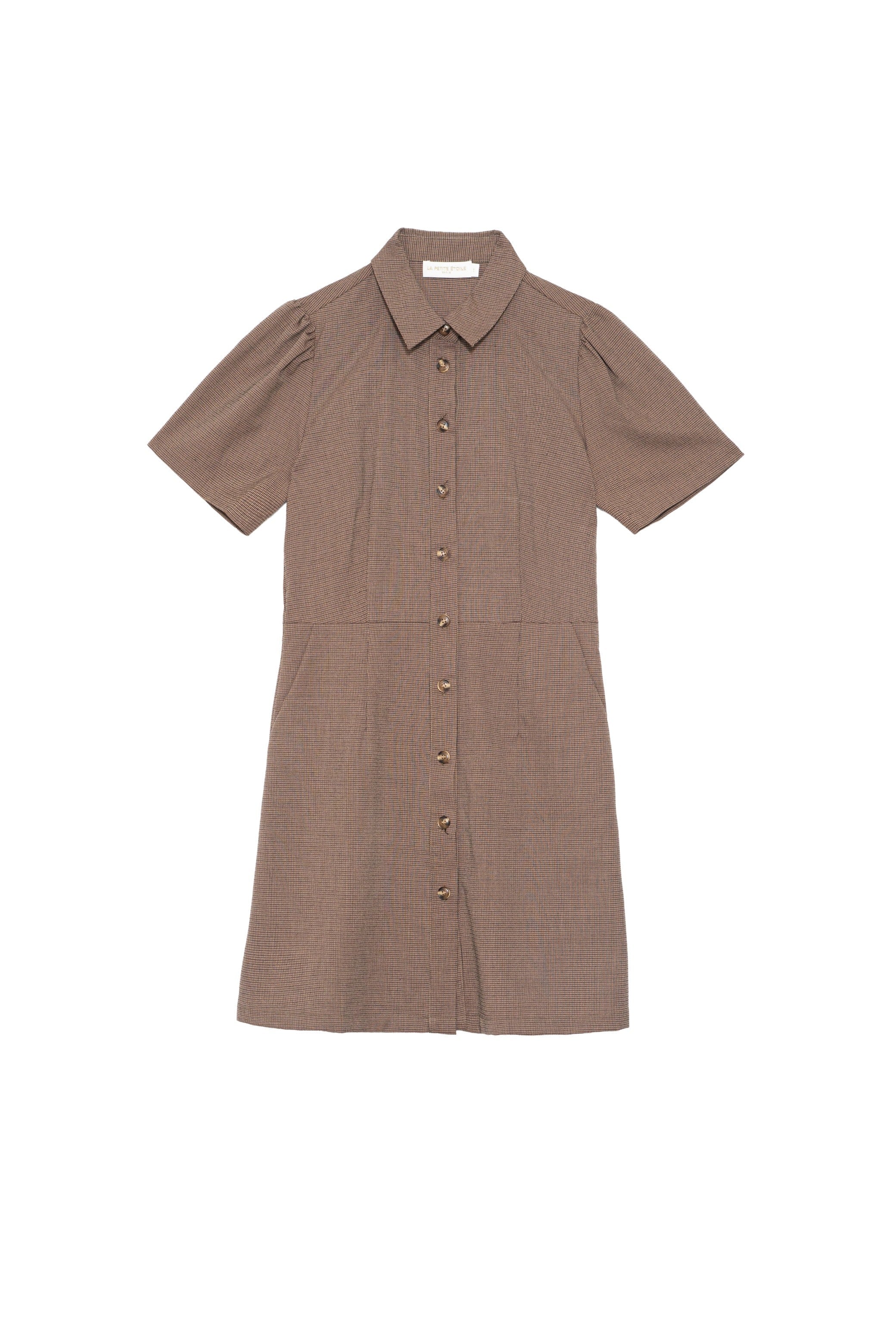 Robe courte marron - Riny