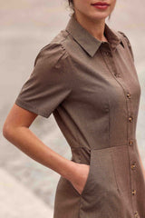 Robe courte marron - Riny