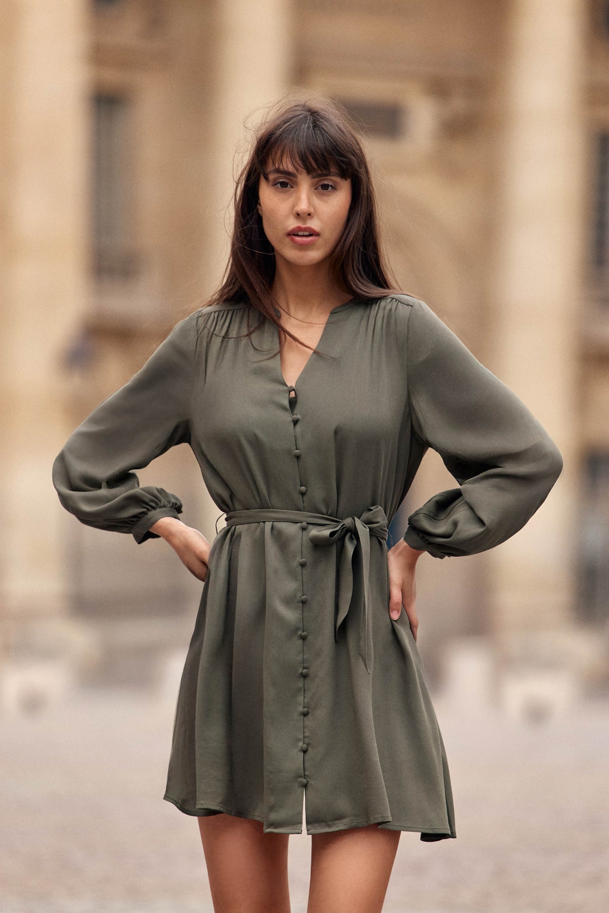 Robe courte kaki - Ruyan