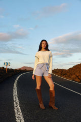 Short taille haute bleu - Soeli