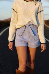 Short taille haute bleu - Soeli