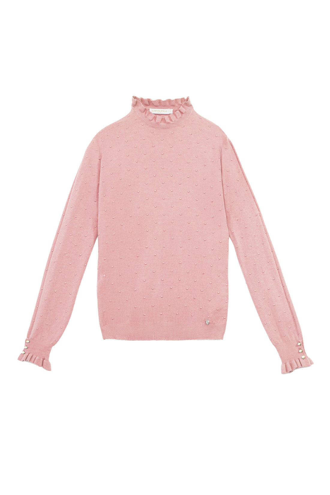 Pull col montant vieux rose - Solferinos