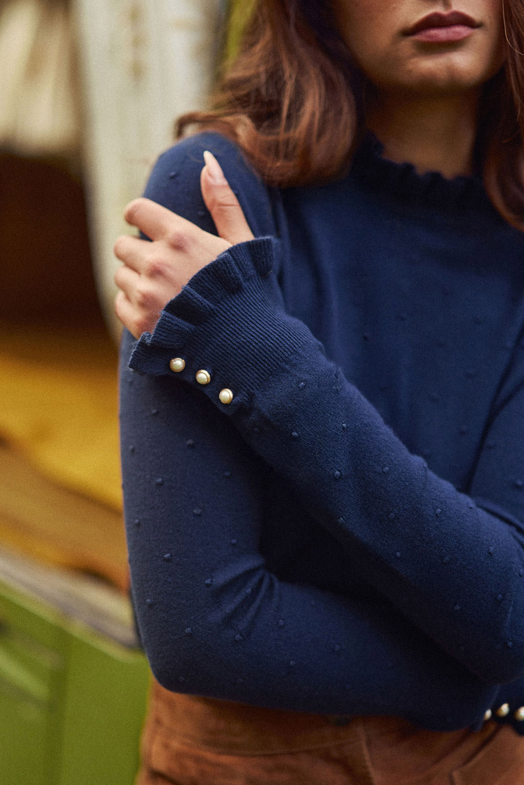 Pull col montant marine - Solferinos