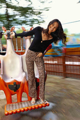 Pantalon flare léopard - Sonny