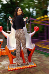 Pantalon flare léopard - Sonny