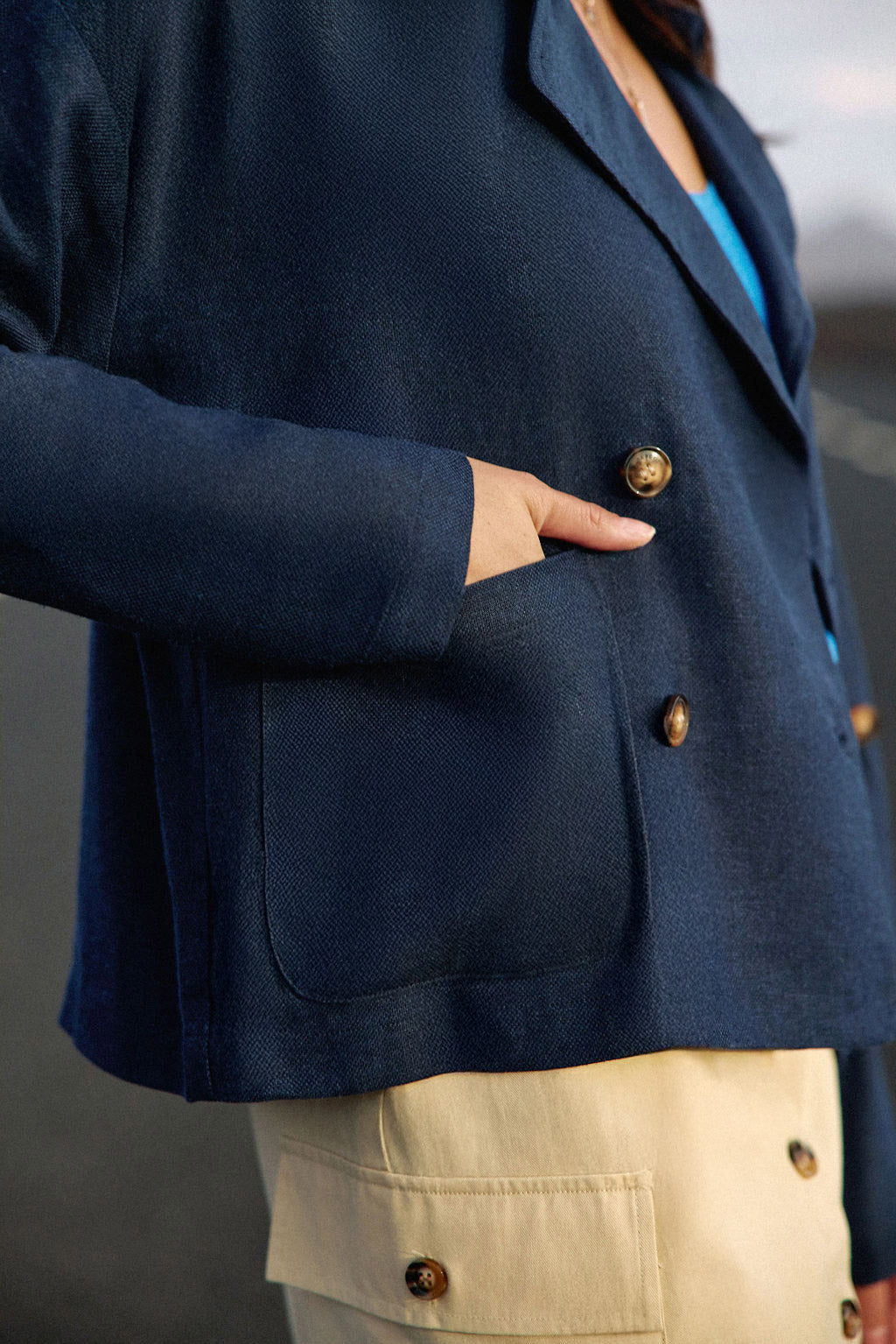 Veste croisée marine - Verly