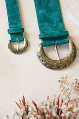 Ceinture verte en cuir - Vivian